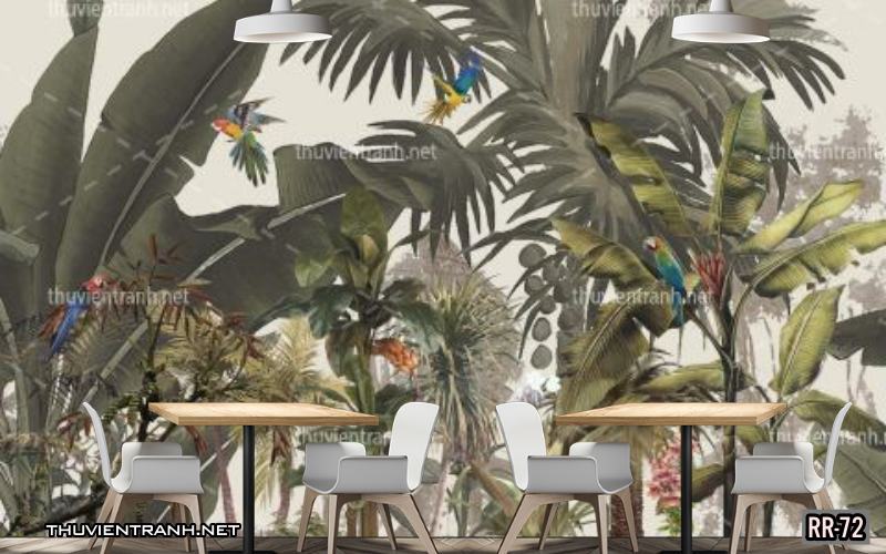Tranh dán tường rừng xanh nhiệt đới Tropical RR-72 - Tranh tường mới cập nhật